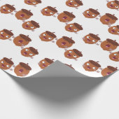 可愛いハッピーコーンが漫画を歌子供へう ラッピングペーパー (角)