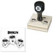 可愛いハッピーコーンが漫画を歌子供へう ラバースタンプ (押印)