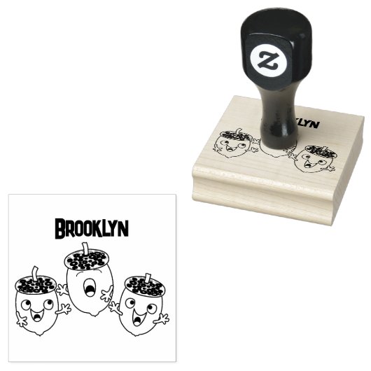 可愛いハッピーコーンが漫画を歌子供へう ラバースタンプ (押印)