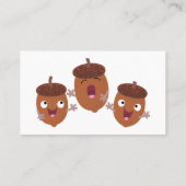 可愛いハッピーコーンが漫画を歌子供へう 名刺 (裏面)