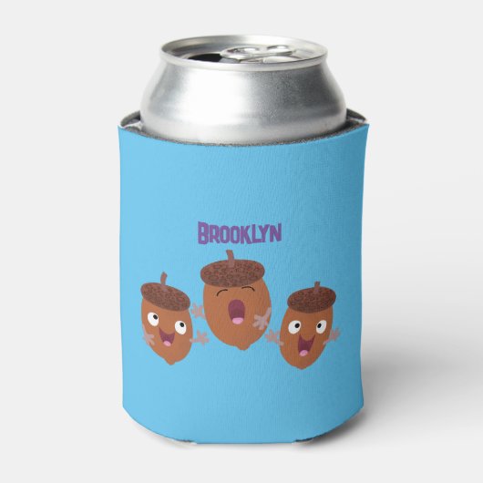 可愛いハッピーコーンが漫画を歌子供へう 缶クーラー (缶正面)