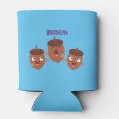 可愛いハッピーコーンが漫画を歌子供へう 缶クーラー (裏面)