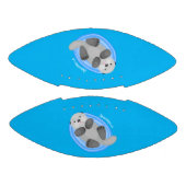 可愛いハッピーシーオッターブルー漫画イラストレーション アメリカンフットボール (パネル)