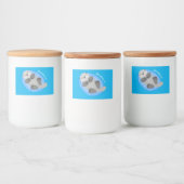 可愛いハッピーシーオッターブルー漫画イラストレーション フードラベル (ボトル)