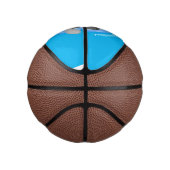 可愛いハッピーシーオッターブルー漫画イラストレーション ミニバスケットボール (右)