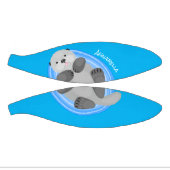 可愛いハッピーシーオッターブルー漫画イラストレーション ミニバスケットボール (パネル)