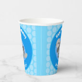 可愛いハッピーシーオッターブルー漫画イラストレーション 紙コップ (右)