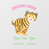 可愛いハッピータイガーの可愛い漫画 ウィンドウサイン (シート)