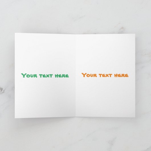 可愛いハッピータイガーの可愛い漫画 カード (内部)