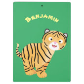 可愛いハッピータイガーの可愛い漫画 クリップボード (裏面)