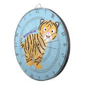 可愛いハッピータイガーの可愛い漫画 ダーツボード (正面右)