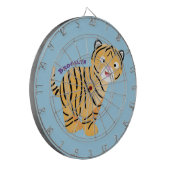 可愛いハッピータイガーの可愛い漫画 ダーツボード (正面左)