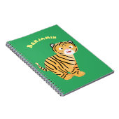 可愛いハッピータイガーの可愛い漫画 ノートブック (右側)