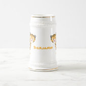 可愛いハッピータイガーの可愛い漫画 ビールジョッキ (中央)