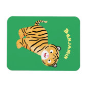 可愛いハッピータイガーの可愛い漫画 マグネット (横)