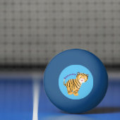 可愛いハッピータイガーの可愛い漫画 卓球ボール (ネット)