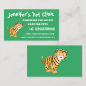 可愛いハッピータイガーの可愛い漫画 名刺 (正面/裏面)
