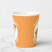 可愛いハッピータイガーパーソナライズされたカブの誕生日 紙コップ (左)