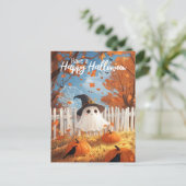 可愛いハッピーハローウィン幽霊 ポストカード (スタンド正面)