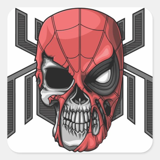 可愛いハッピーハローウィン止め スクエアシール (正面)