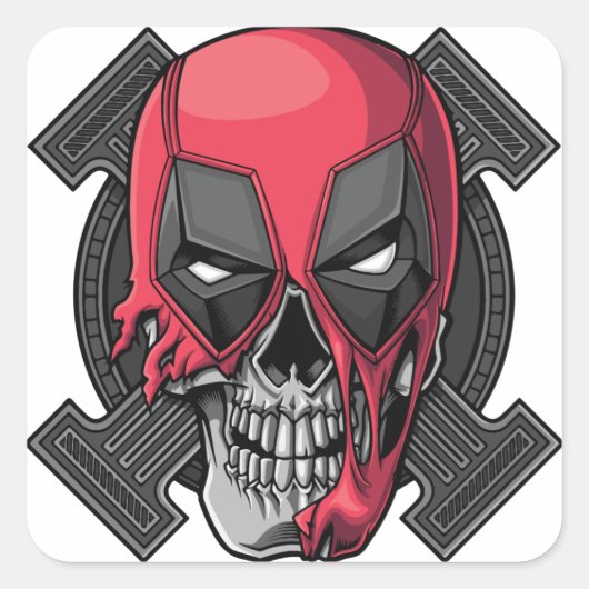 可愛いハッピーハローウィン止め スクエアシール (正面)