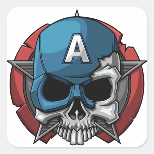 可愛いハッピーハローウィン止め スクエアシール (正面)