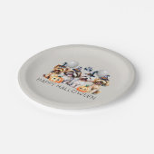 可愛いハッピーハローウィン犬 ペーパープレート (アングル)