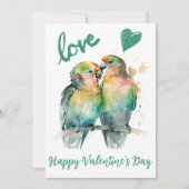 可愛いハッピーバレンタインデーとパロッツの愛 シーズンカード (正面)