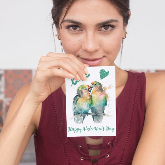 可愛いハッピーバレンタインデーとパロッツの愛 シーズンカード