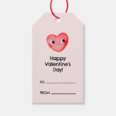 可愛いハッピーバレンタインデーベビーハート ギフトタグ (正面)