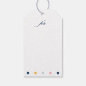 可愛いハッピーバースデーカラフルパーソナライズされた ギフトタグ (裏面)