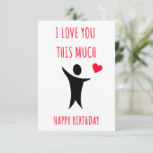 可愛いハッピーバースデーカード サンキューカード (スタンド正面)