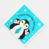 可愛いハッピーバースデーボーイペンギンブルーネクタイ (コーナー)