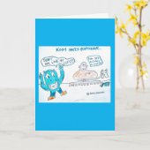 可愛いハッピーバースデー カード (黄色い花)