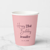 可愛いハッピーバースデーAnyパーソナライズされた-age 紙コップ (裏面)