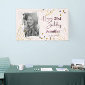 可愛いハッピーバースデーAny パーソナライズされた Year 横断幕 (トレードショー)