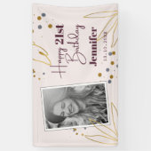 可愛いハッピーバースデーAny パーソナライズされた Year 横断幕 (縦)