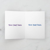 可愛いハッピーパープルイチジクのフルーツマンガ カード (内部)