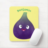 可愛いハッピーパープルイチジクのフルーツマンガ マウスパッド (マウス)