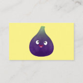 可愛いハッピーパープルイチジクのフルーツマンガ 名刺 (裏面)