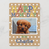 可愛いハッピーマザーズの願い犬の写真 シーズンカード (正面)
