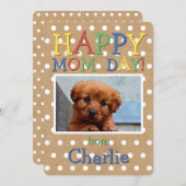 可愛いハッピーマザーズの願い犬の写真 シーズンカード (正面/裏面)