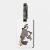 可愛いハッピーマンガワイルドベースト荷物タグ ラゲッジタグ (裏面縦)