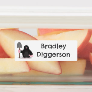 可愛いハッピーモグラパーソナライズされたメ ラベル