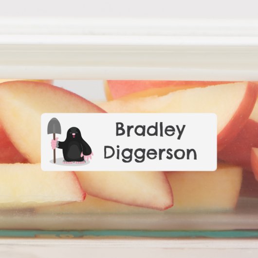 可愛いハッピーモグラパーソナライズされたメ ラベル (貼付)