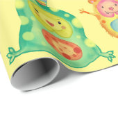 可愛いハッピーモンスター(ベビー包装紙) ラッピングペーパー (ロールコーナー)