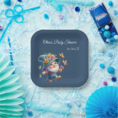 可愛いハッピー格言と蝶の赤ちゃんシャワー ペーパープレート (パーティー)