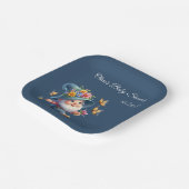 可愛いハッピー格言と蝶の赤ちゃんシャワー ペーパープレート (傾斜あり)