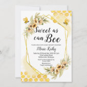 可愛いハニースウィートエイトビーベイビーシャワー招待状 招待状 (正面)
