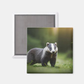 可愛いハニーバッガーの野生動物はメレ気にメールではない マグネット (正面/裏面)